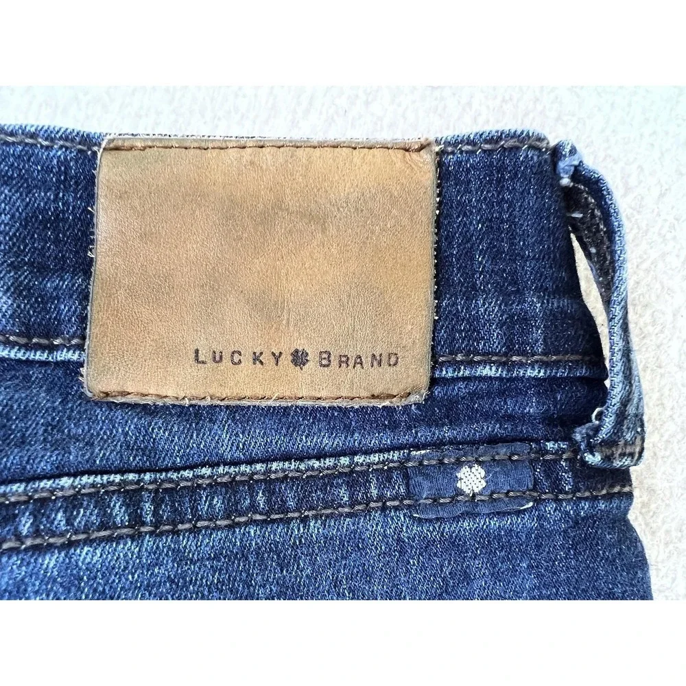 Lucky Brand Brooke Slim Boot Jeans Womens 8/29 Blue Dark Wash Mid Rise Stretch